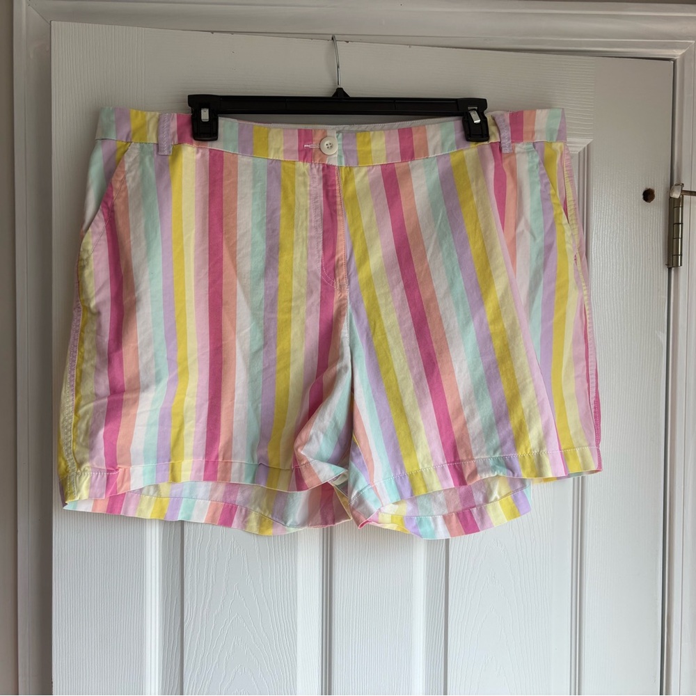 Crown & Ivy Caroline Pastel Stripe Shorts